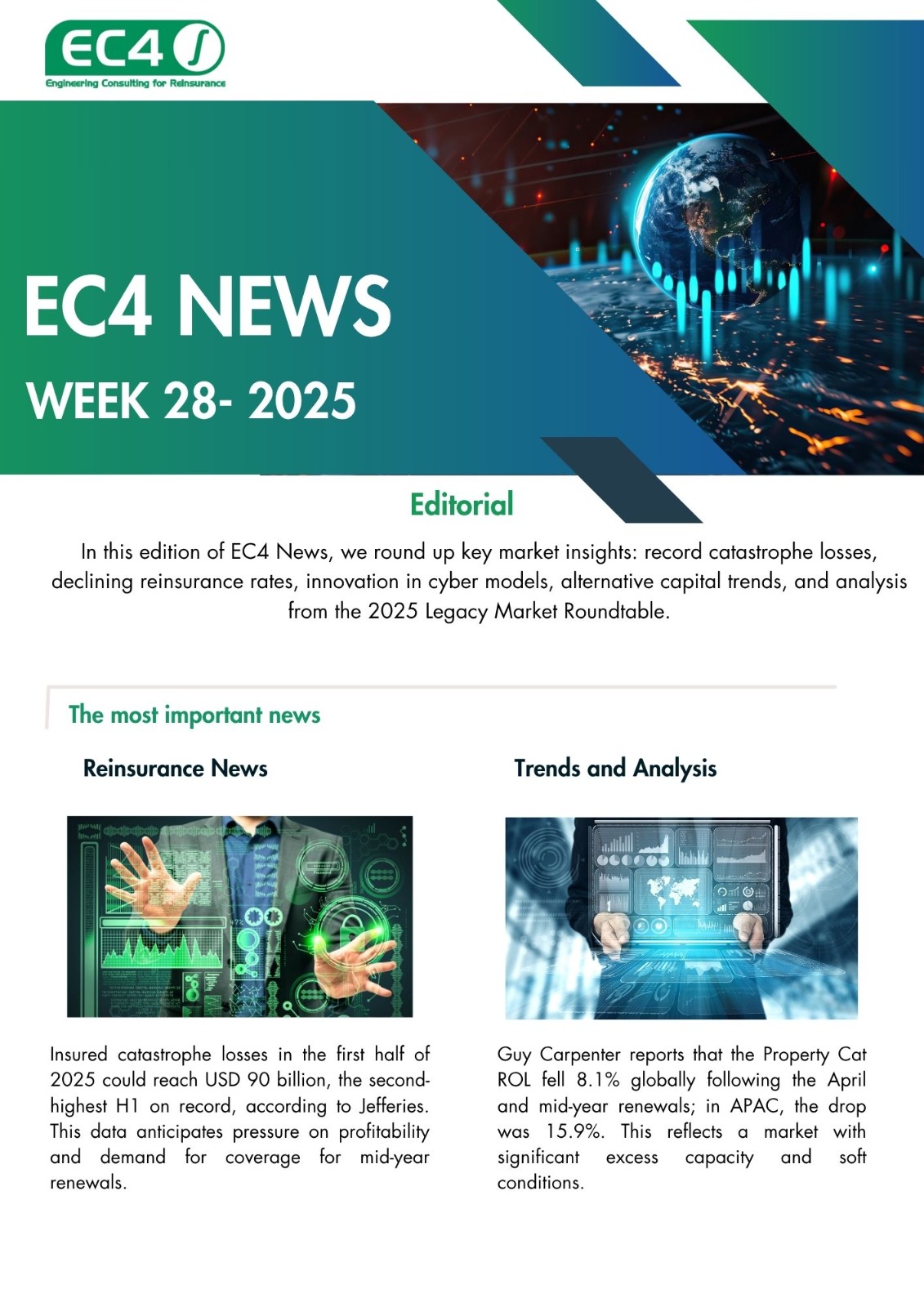 NEWS WEEK 33-2025 / AI, Record Growth, and 2025 Reinsurance Outlook thumbnail